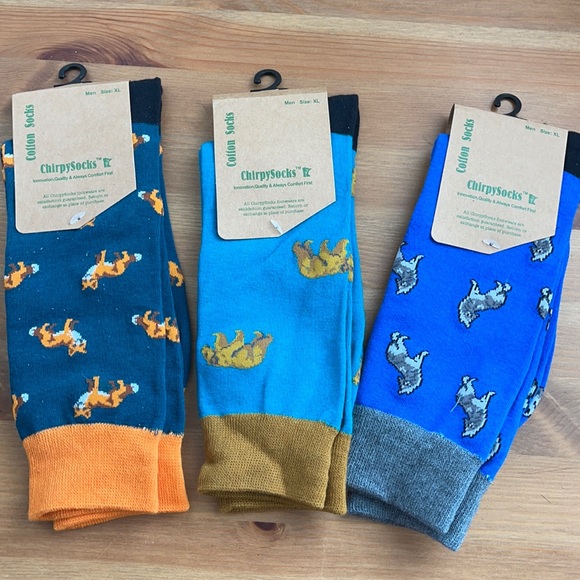 Chirpysocks Other - Novelty animal print socks